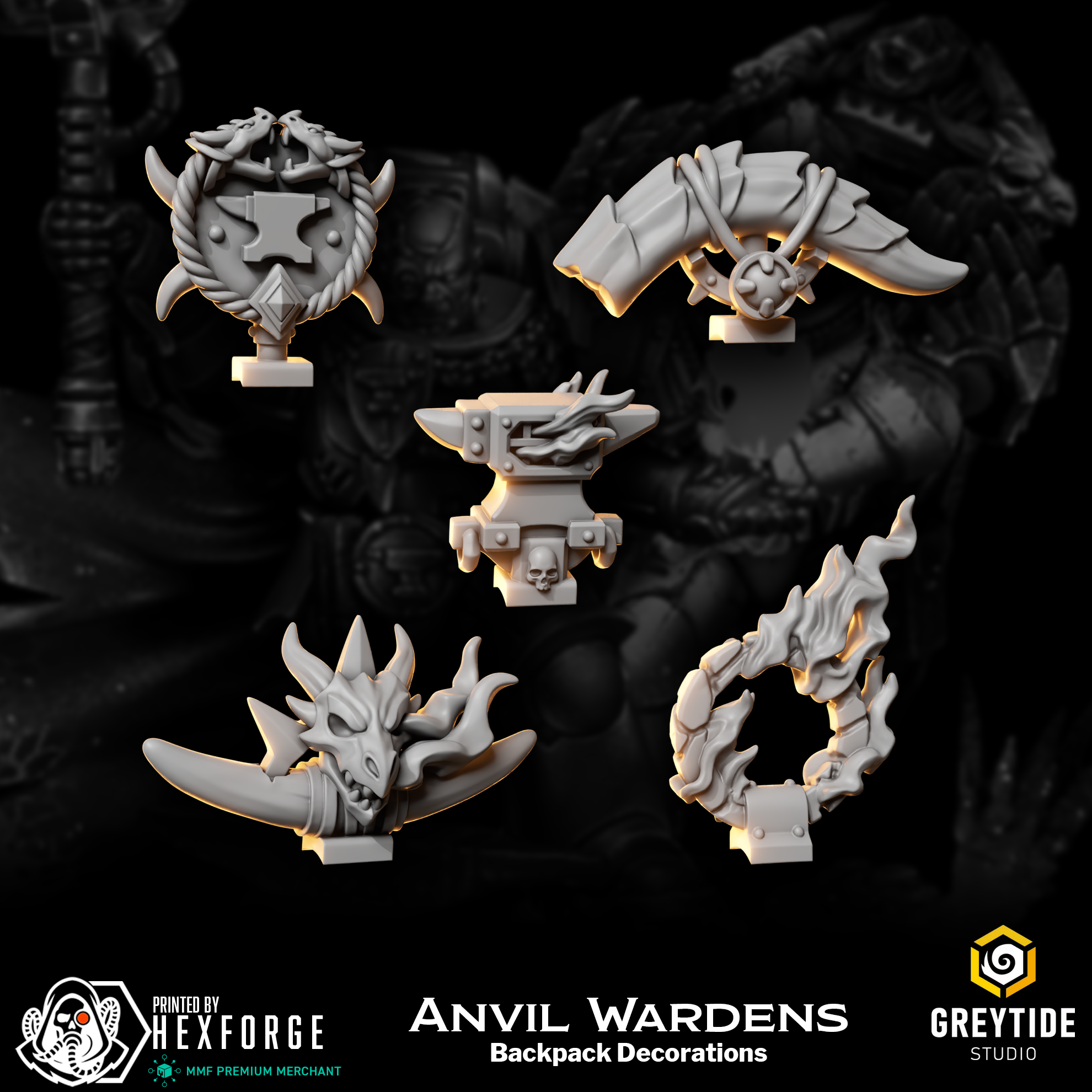 Anvil Wardens - Backpack Decorations