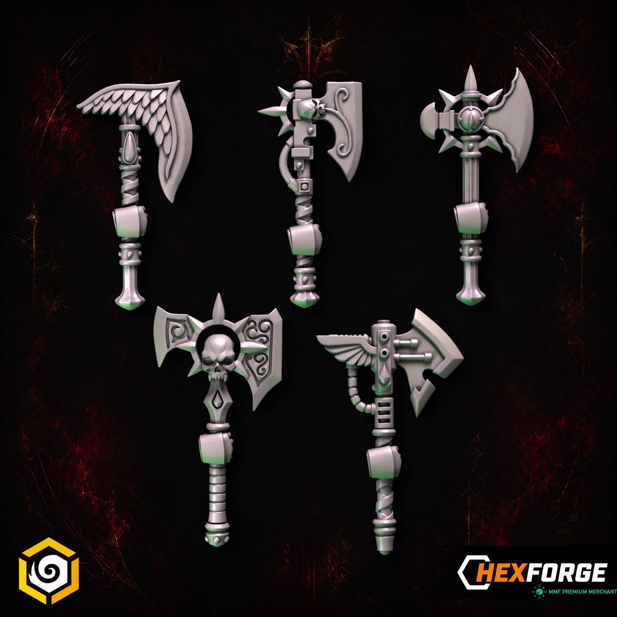 Cryptguard Axes Crimson Lords - Axes – Hexforge