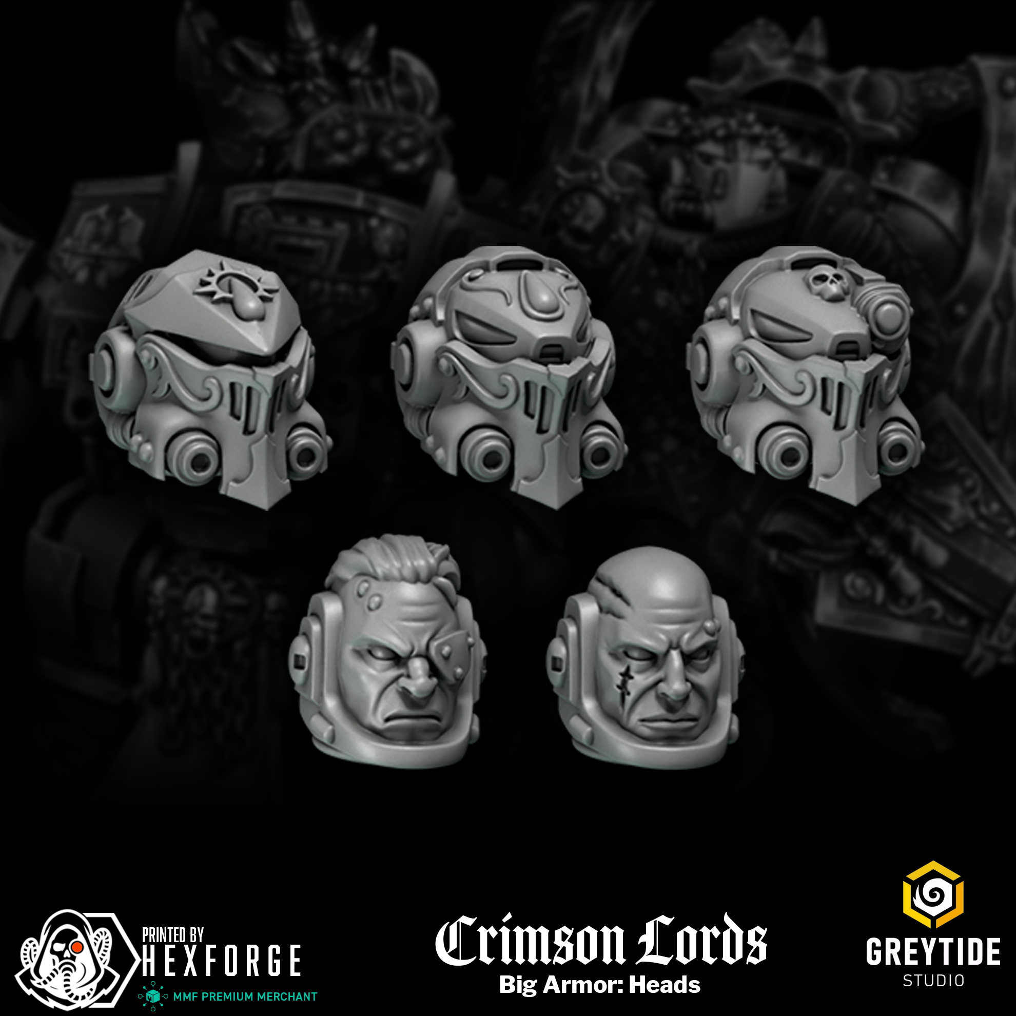 Crimson Lords - Big Armor: Heads & Helmets