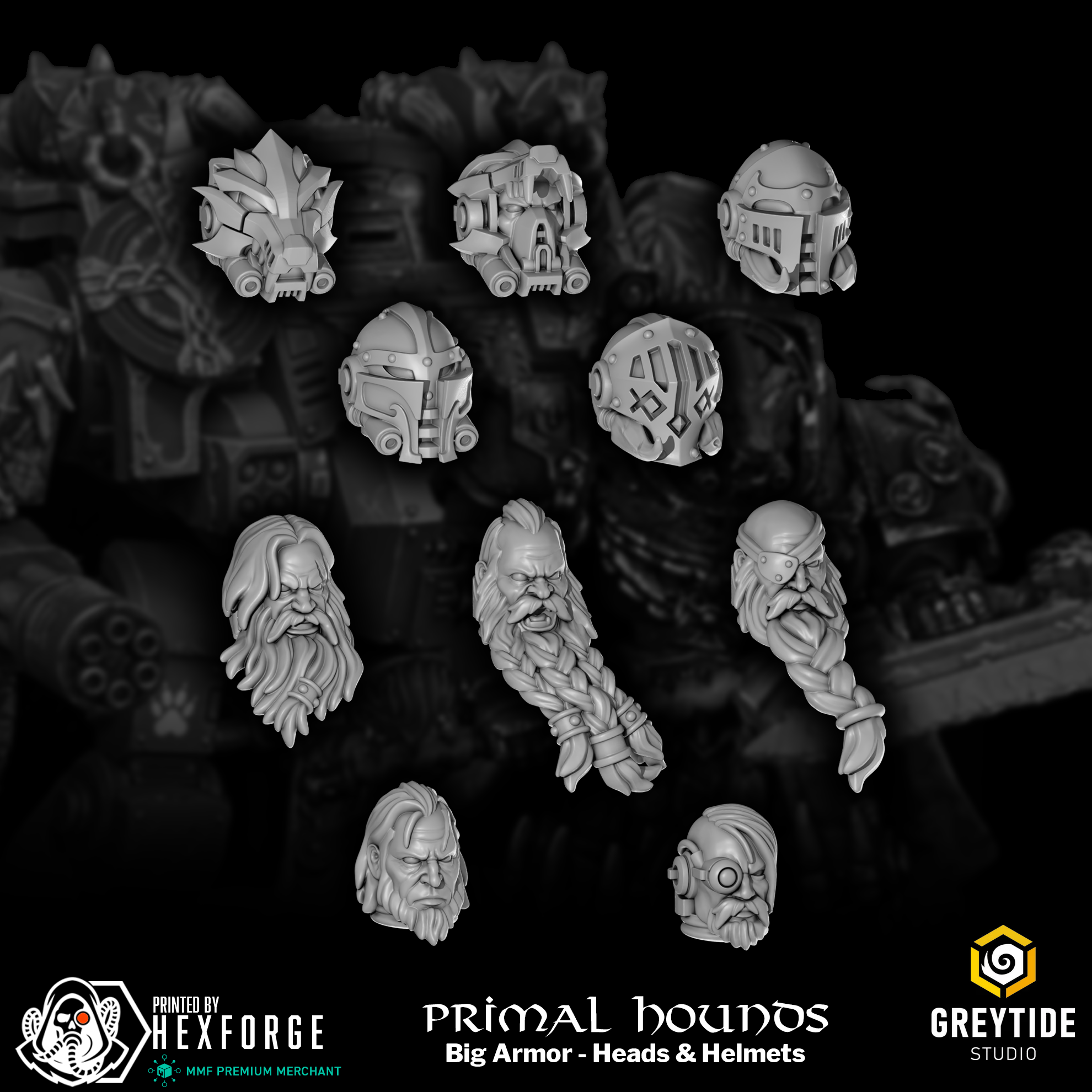 Primal Hounds - Big Armor - Heads & Helmets