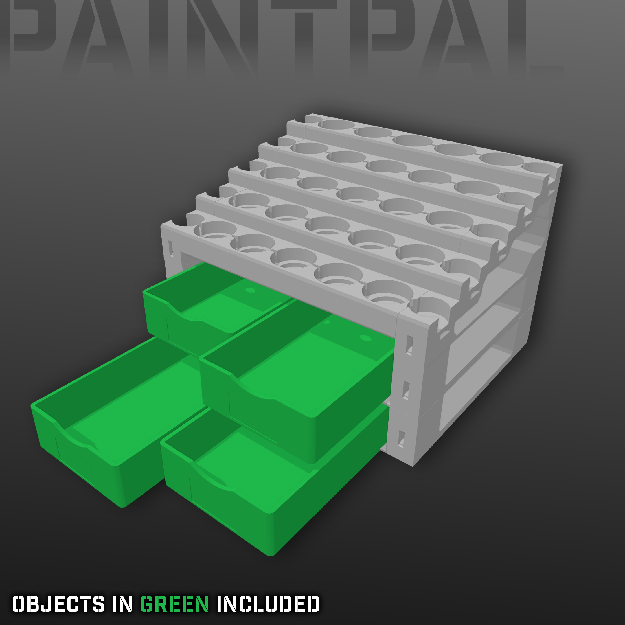 PaintPal Double Din Drawers (Narrow)